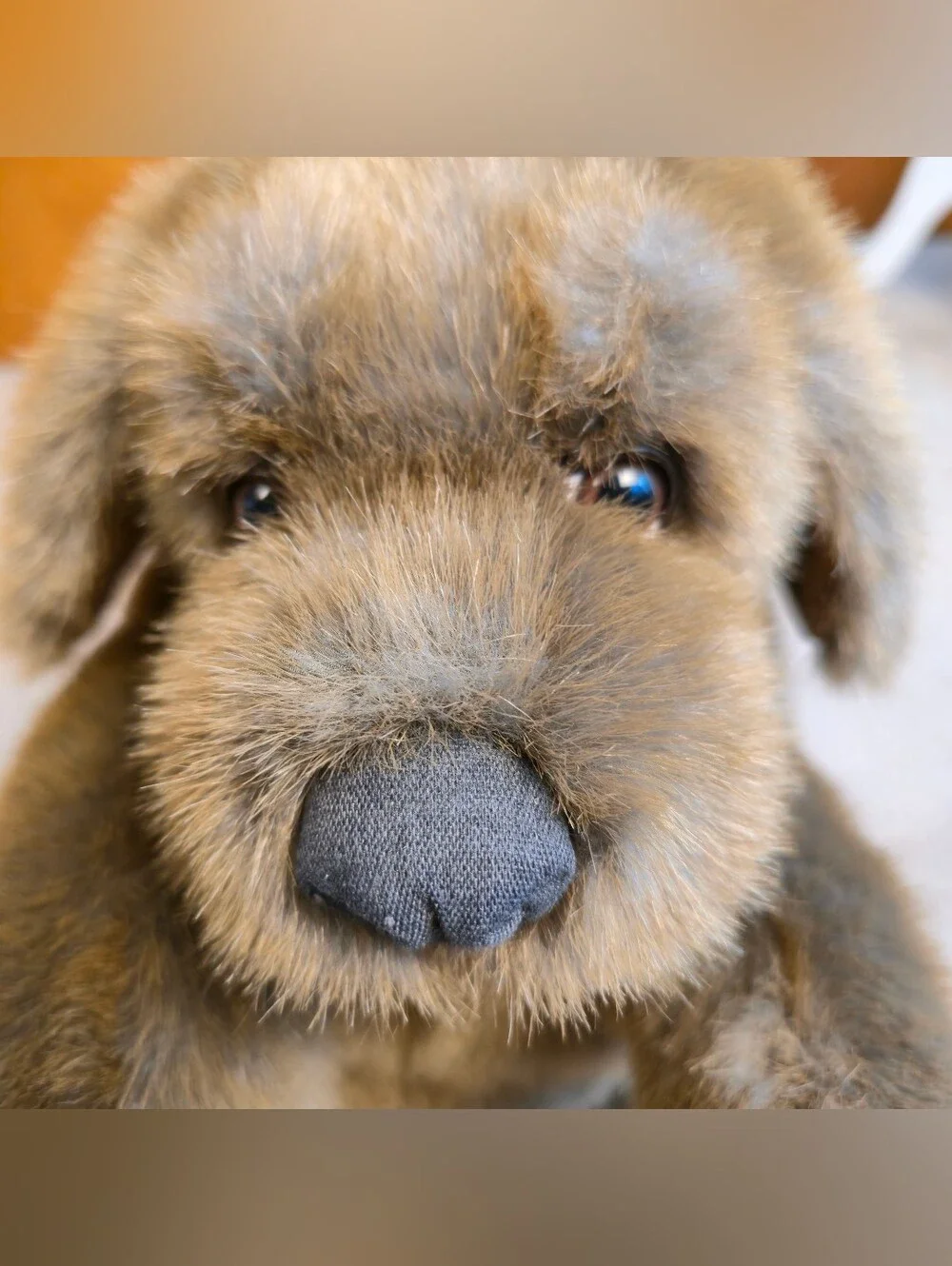 Folkmanis Sitting Dog Hand Puppet Sitting Begging Ventriloquist Shaggy Brown